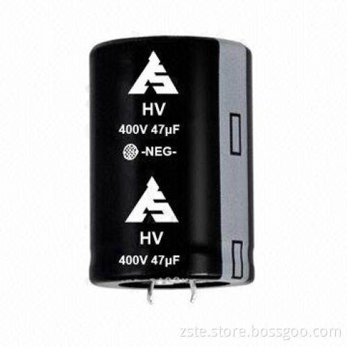 New snap-in aluminum electrolytic capacitor with long lifespan, 400V, 47uf, 3000hrs